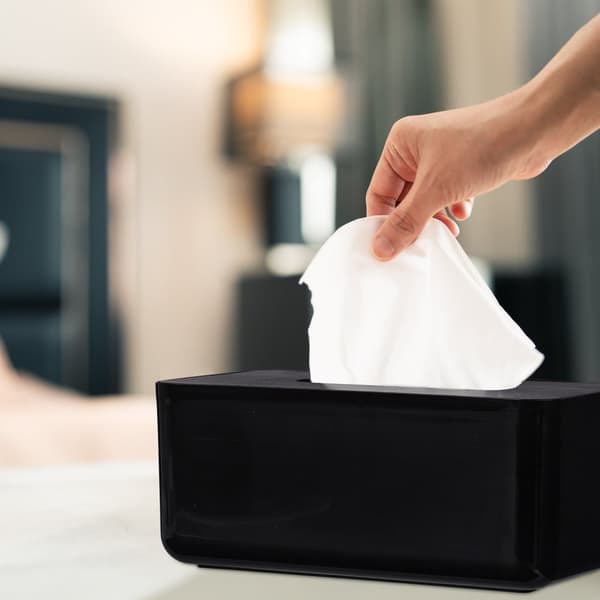 Tissue box med bambus låg