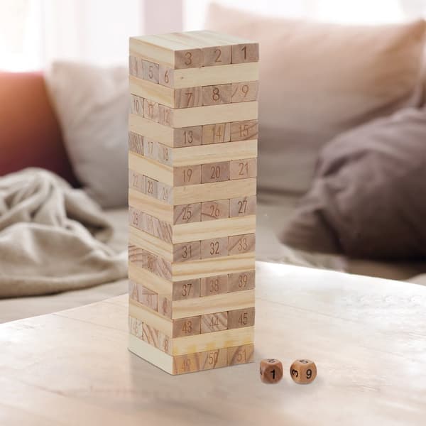 Wobble tårn i tre med tall