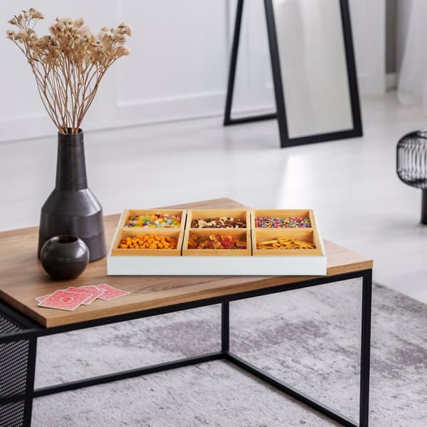 Snackskål med serveringsbricka