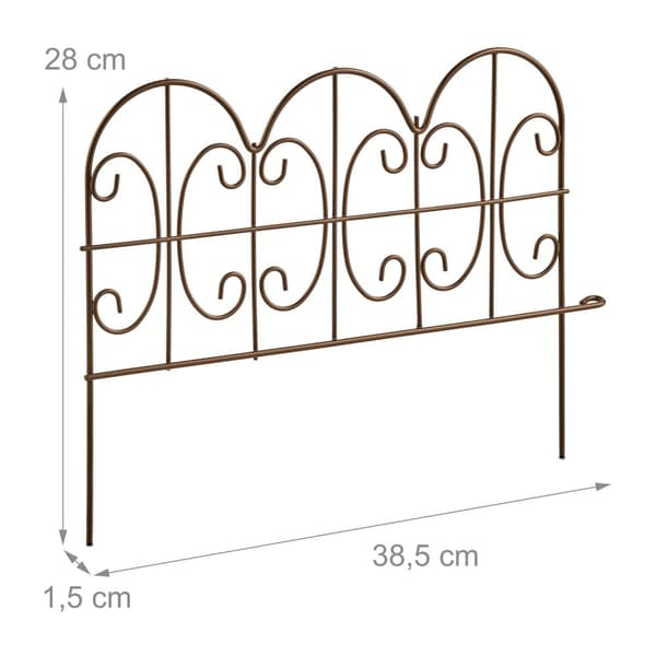 Sengekanter i metall, 4 stk