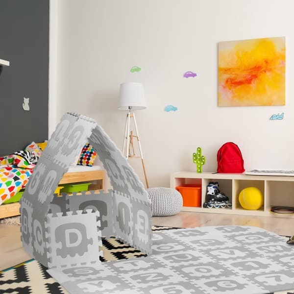 Puslespilsmåtte med ABC og tal