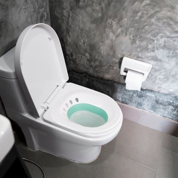 Sammenleggbart sittebad for toalett