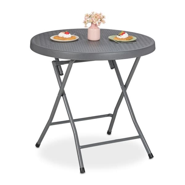 Sammenleggbart hagebord i rottinglook
