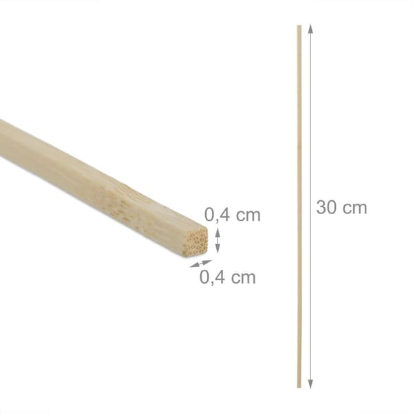set med 200 bambupinnar 30 cm