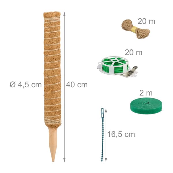Kokosbarer 4-pakning 40 cm med tilbehør