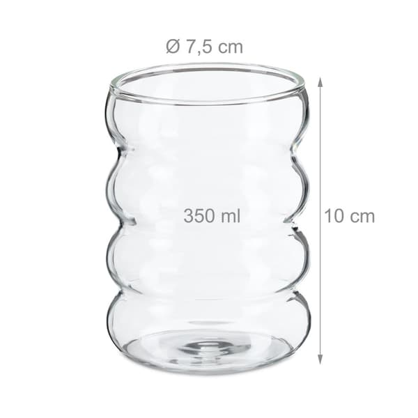 Dricksglas i vågform 4-pack