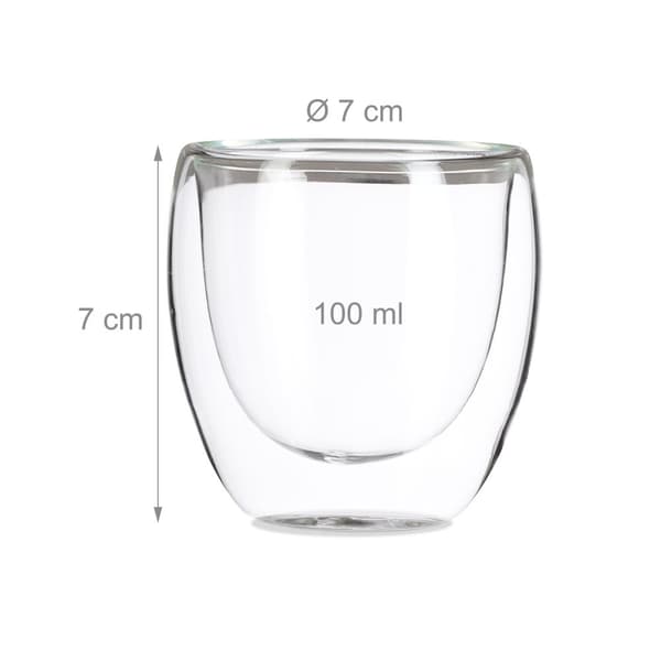 Dobbelveggede espressoglass 6-pakning