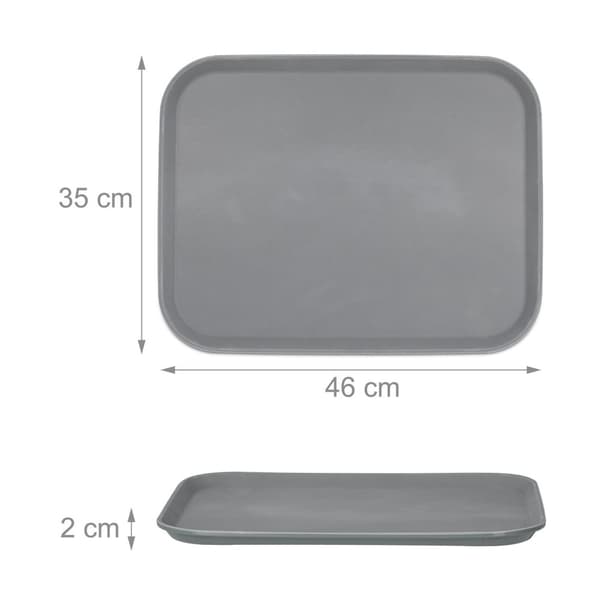 Serveringsbricka 2-pack i grått