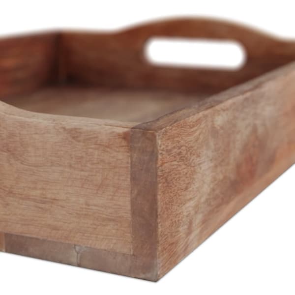 Rektangulär bricka i mangoträ