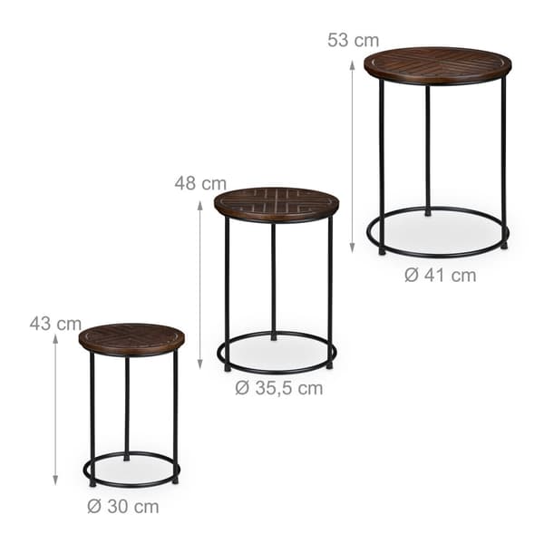Setbord 3 delar i mangoträ