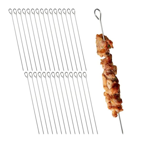 Kebabspyd i rustfritt stål, 30-pakning