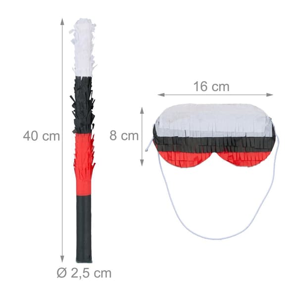 Pinata brandbil med stok og maske