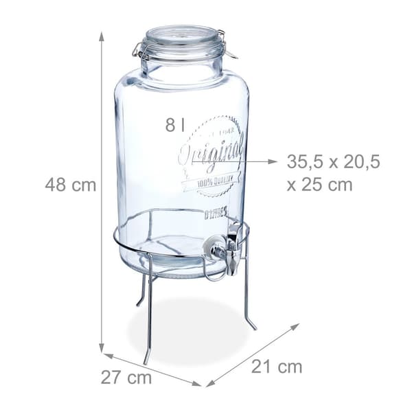 8 L drikkedispenser med stativ