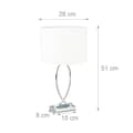 Miniatyrbild 4 av 9: Bordslampa med tygskärm silver