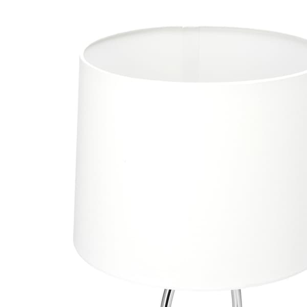 Bordslampa med tygskärm silver