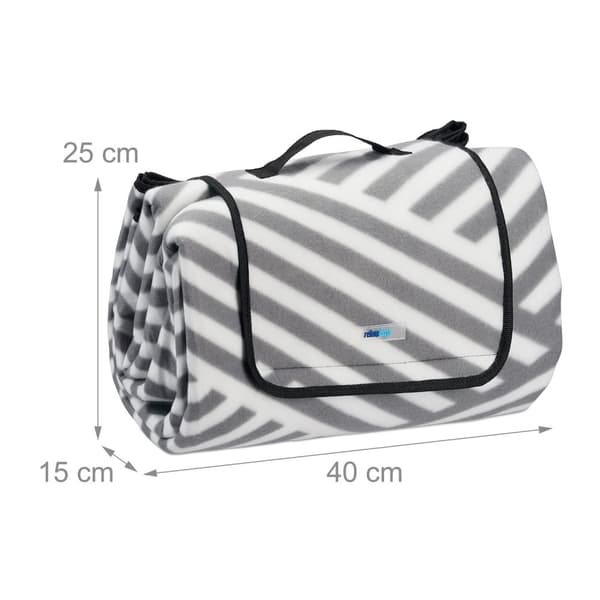 Piknikteppe 200 x 200 cm stripet