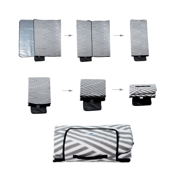 Piknikteppe 200 x 200 cm stripet