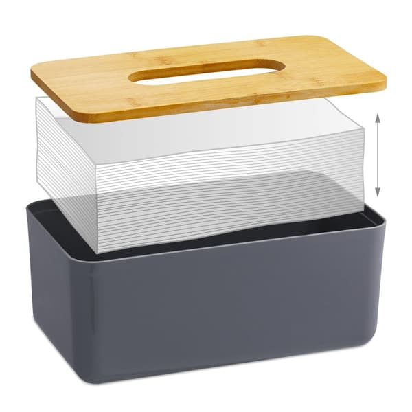 Tissue box med bambus låg