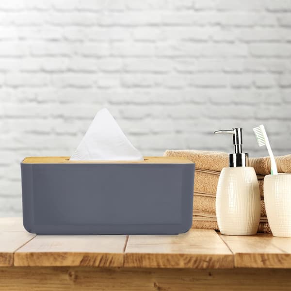 Tissue box med bambus låg
