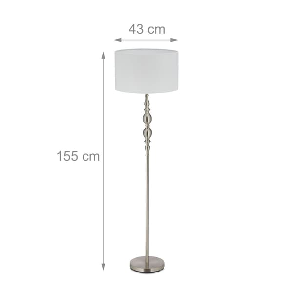 Gulvlampe med stofskærm