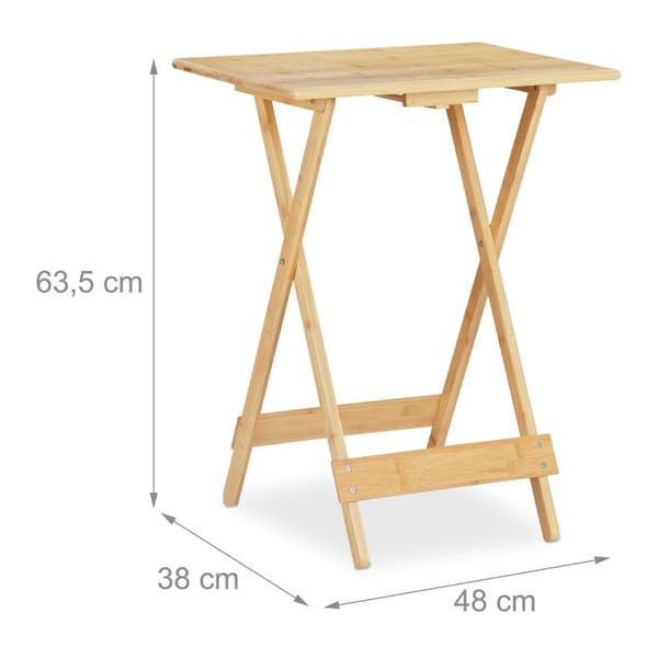 Hopfällbart bord i bambu