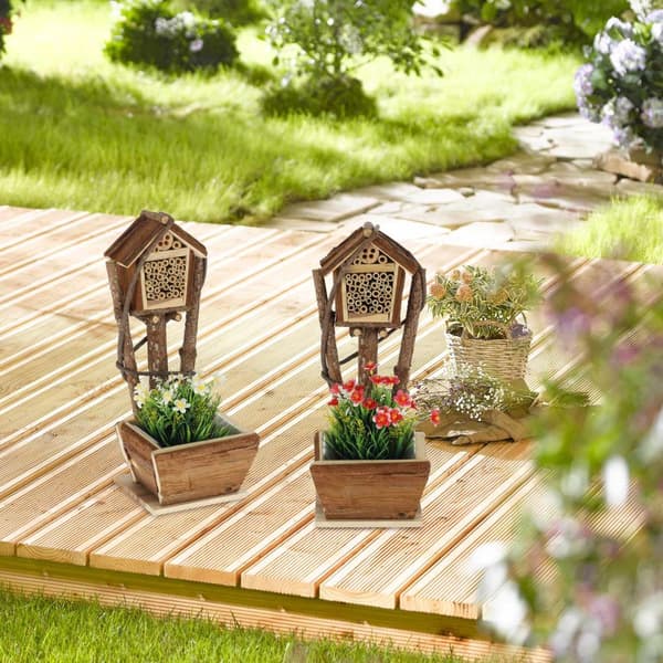 2 bikuber med innebygget blomsterkasse
