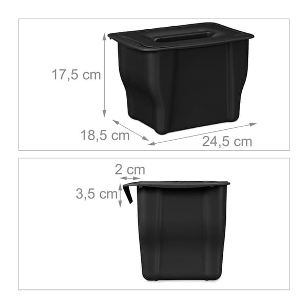 Orgaaninen jäteastia Keittiö 5 l musta