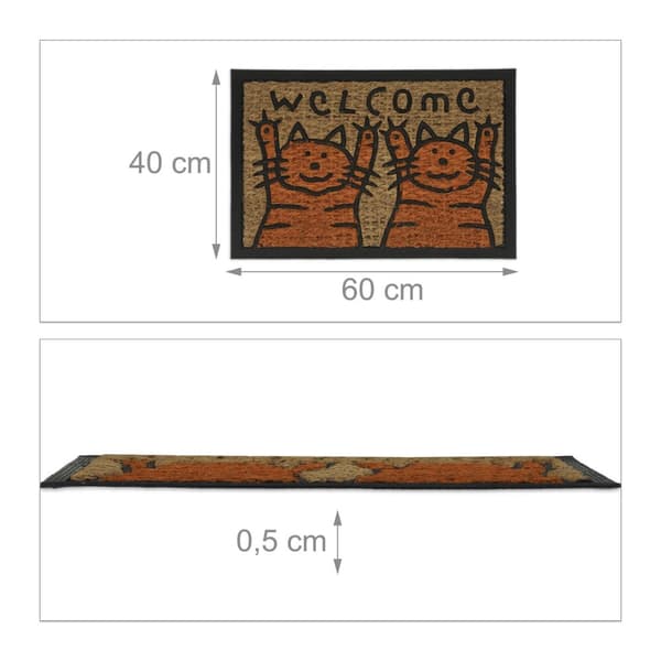 Dørmatte kokosfiberkatter
