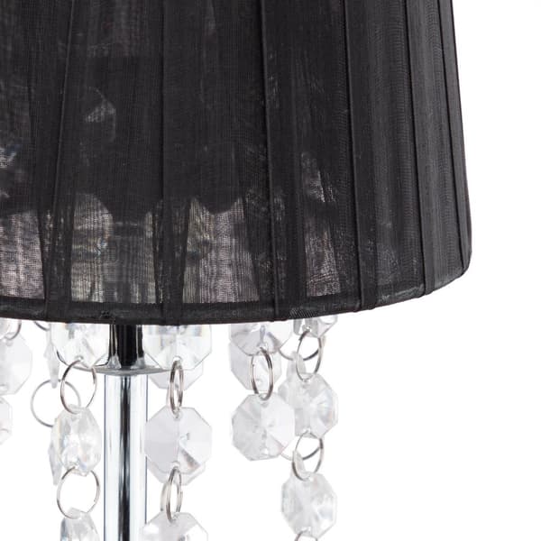 Krystal bordlampe med organza skærm