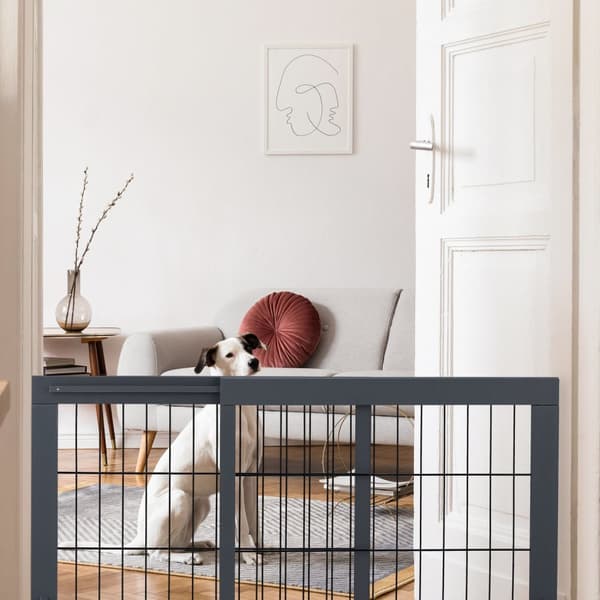 Harmaa sisäänvedettävä turvaportti