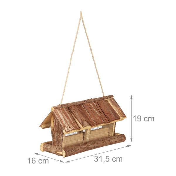 Fågelmatare med bark