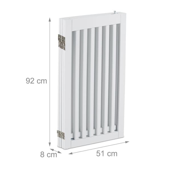 Vit säkerhetsgrind med dörr 92 cm