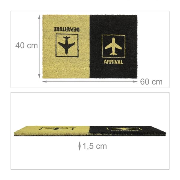 Dørmatte kokosfiber "Avgang/ankomst"