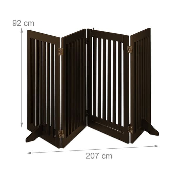 Ruskea turvaportti ovella 92 cm