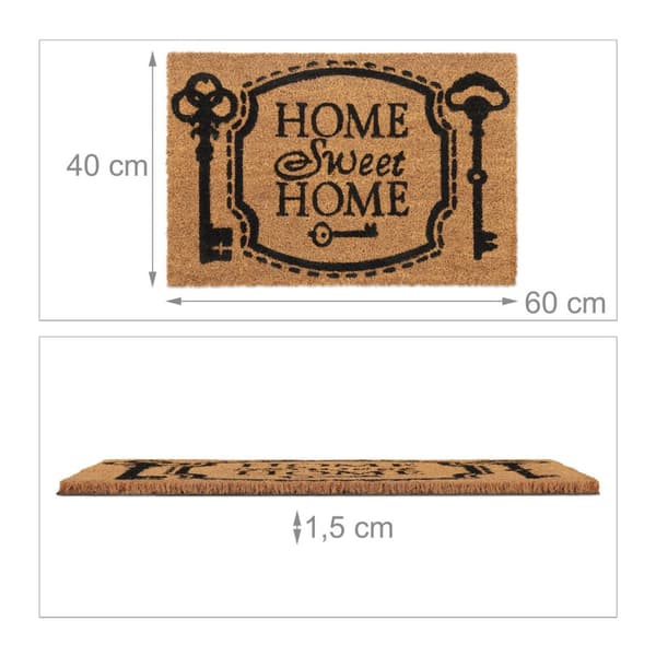 Dørmåtte kokosfiber "Home Sweet Home"