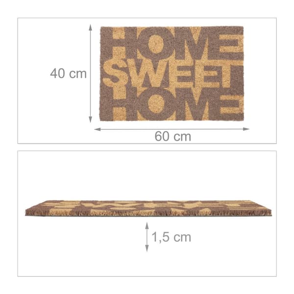Dørmatte kokosfiber "Home Sweet Home"