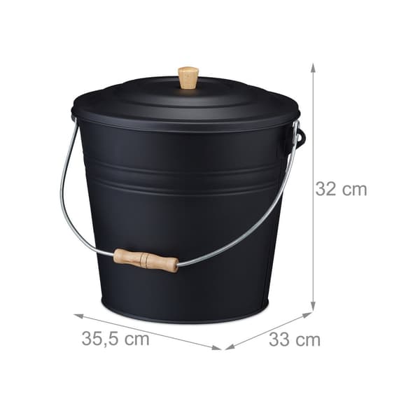 Tuhkakuppi kannella 12 l