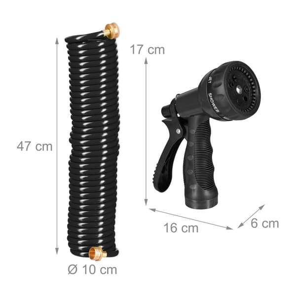 Hageslange med sprøytepistol 10 m