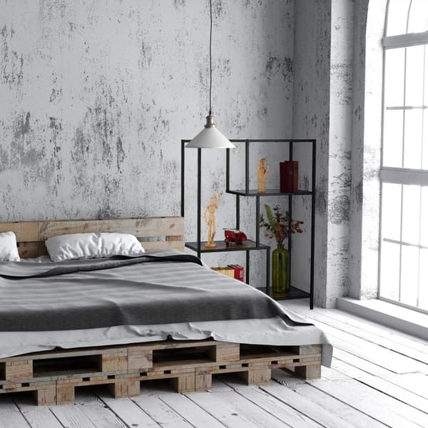 Hylde i industriel stil