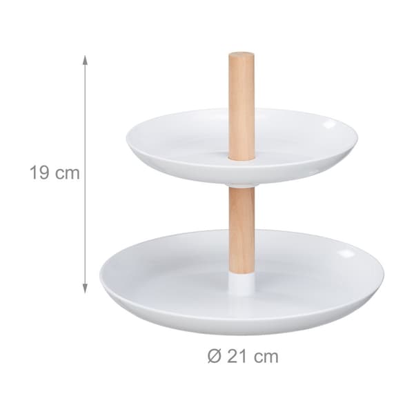 etagere i to etasjer Plast og tre