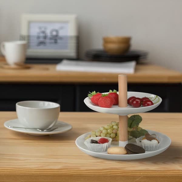etagere i to etasjer Plast og tre