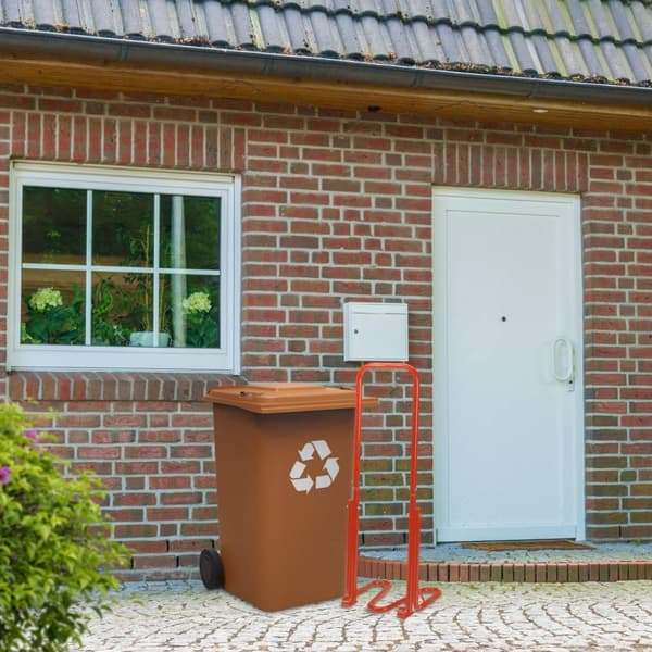 Rød avfallskomprimator for søppeldunken