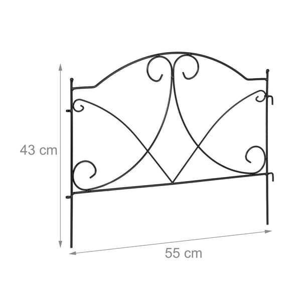 metal blomsterbed hegn i 6 dele