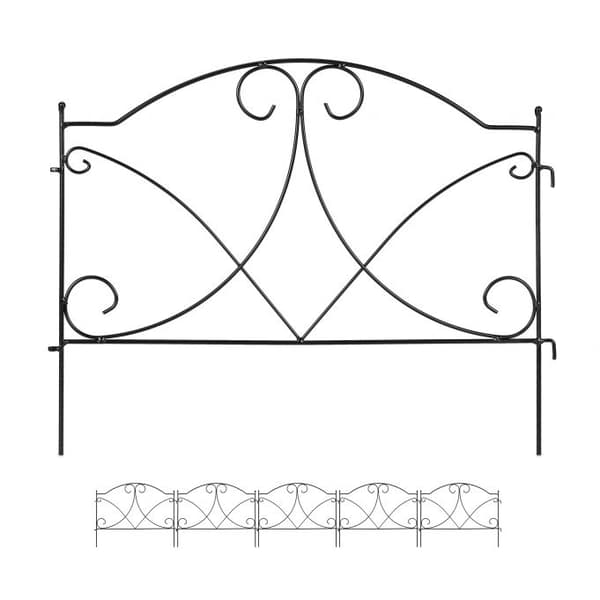 metal blomsterbed hegn i 6 dele
