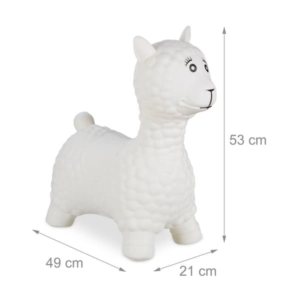 Bouncy Animal Llama i kremhvit