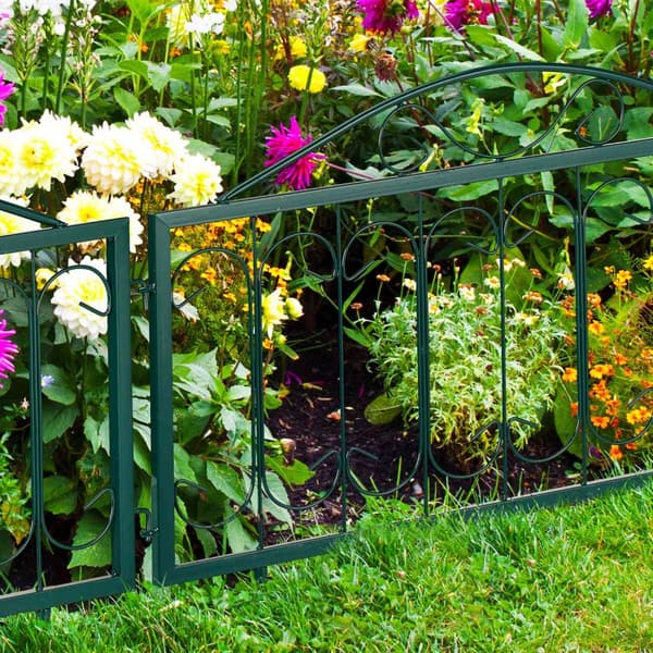 4-delt blomsterbedshegn i metal