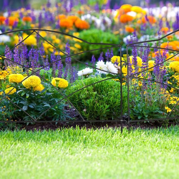 metal blomsterbed hegn i 6 dele