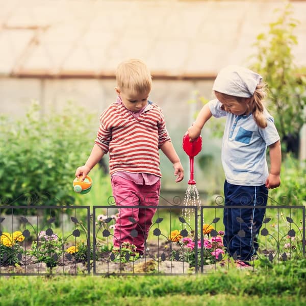 4-delt blomsterbed gjerde i metall