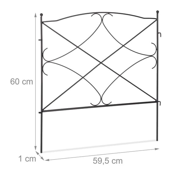 metal blomsterbed hegn i 6 dele