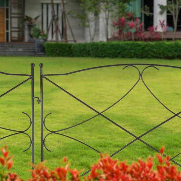 metal blomsterbed hegn i 6 dele